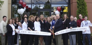 Auburn Mayor Pete Lewis joined staff and supporters at a recent ribbon-cutting ceremony for the new Pacific Ballroom Dance studio in Auburn.