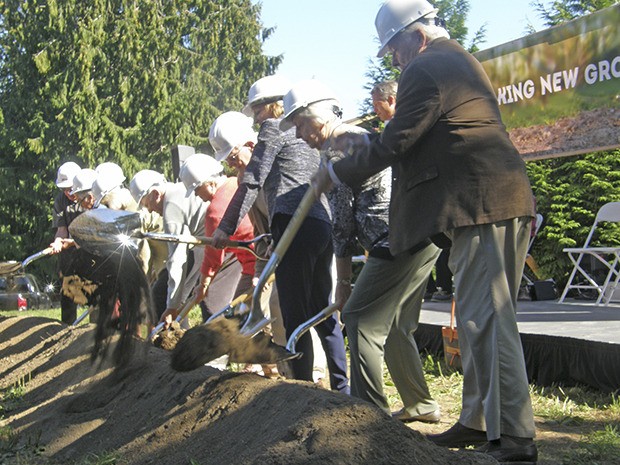 Officials gather to break ground on the new $6.6 million Wesley Homes health center