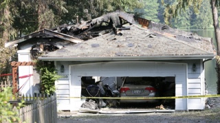 Fire severely damaged the home belonging to Eighth Congressional District candidate Darcy Burner.