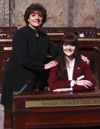 Auburn’s Delaney Farrell recently performed page duties for Sen. Tracy Eide