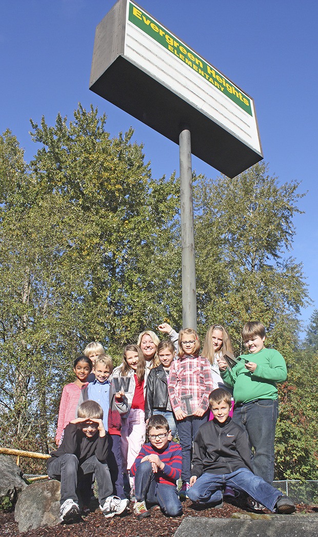 Ashley Gillaspy’s students are working on a campaign to replace the school’s 44-year-old reader board.