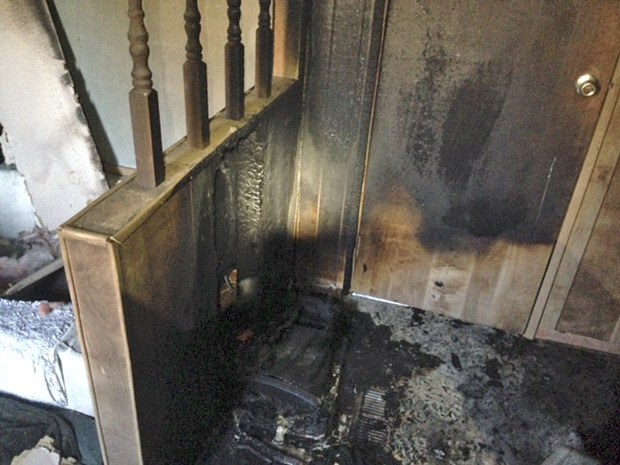 A bathroom fire damaged a home in the River Mobile Estates Monday afternoon. Two older adults were treated on the scene for possible smoke inhalation and transported to a local hospital for further evaluation.