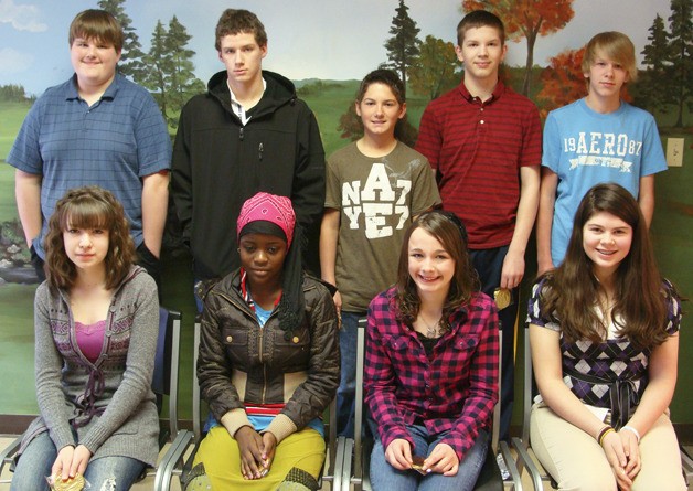 The Kiwanis recently honored April's middle school students of the month.