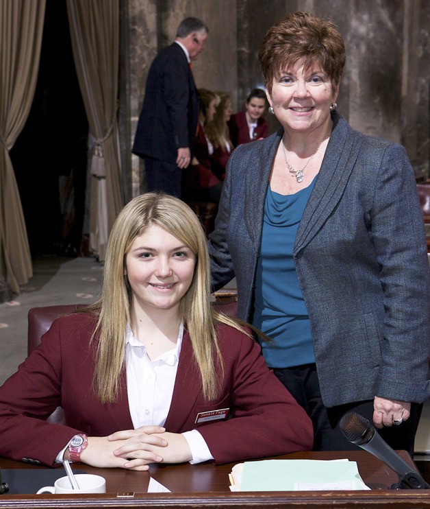 Ashley McBride worked as a page for Sen. Pam Roach and others in Olympia.