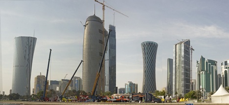 The skyline of Doha
