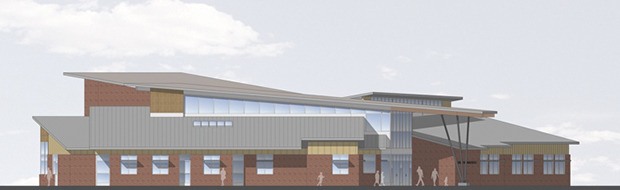 Long-awaited facility: A $9 million community center is taking shape for the Les Gove Park campus.