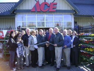 Appearing at the ribbon-cutting ceremony were proprietors Darren and Keith Jones