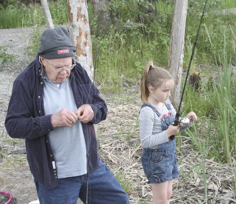 Earl Groshart and his granddaughter Trinity Reynolds