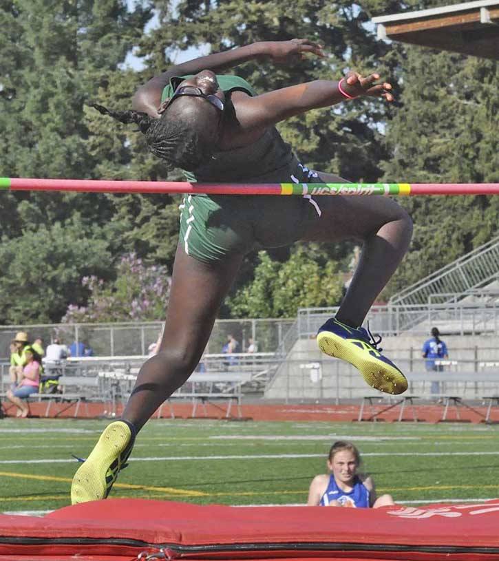 Auburn sophomore Rebecca Thareek won the 100 hurdles (15.63 seconds) and 300 hurdles (46.3) during Thursday’s all-city track and field meet at Auburn Memorial Stadium.