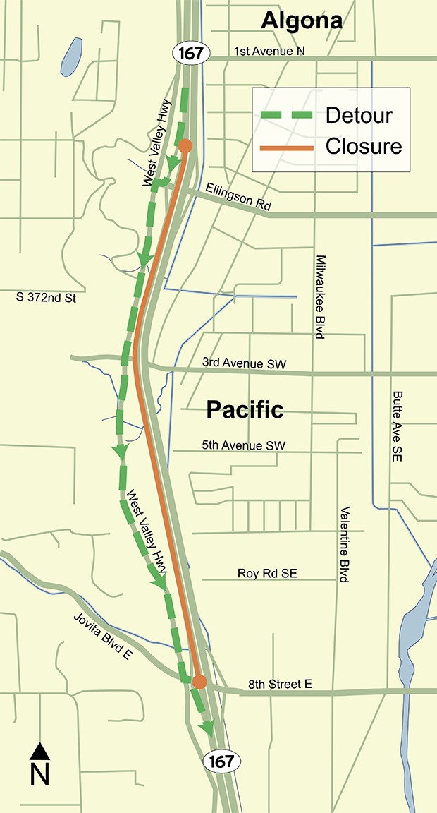 Closure on State Route 167 this weekend is part of a WSDOT project that will provide congestion relief for commuters in the southbound direction