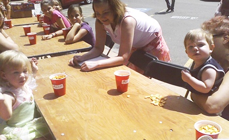 A Goldfish snack eating contest was part of the festivities at last weekend's Auburn Downtown Sidewalk Sale.