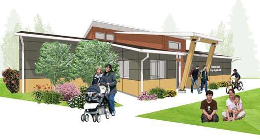 An artist's rendering of the planned expansion of the Firwood Circle Community Center.