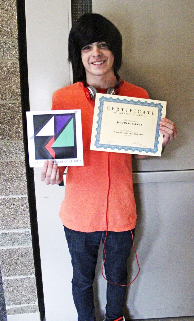 Auburn Moutainview senior Justin Williams is the winner of the Auburn Valley Creative Arts logo design contest.