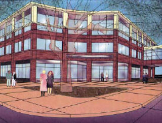 Jeff Oliphant plans to build the KeyBank-City Hall annex-retail and medical office building on the site of the tavern block between North Division Street and Auburn Avenue.