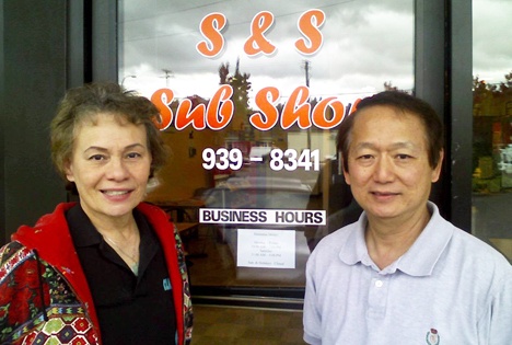New spot: Sherry Hirose and Steve Hu operate a new sandwich shop on M Street.