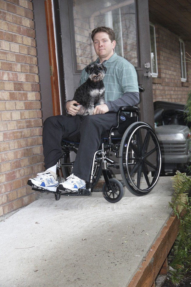 Jeremiah Carter and his dog