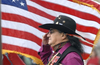 Bob Sison a Navy veteran and chaplain for the Inter-Tribal Warrior Society