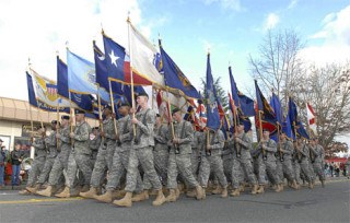 Soldiers from Fort Lewis march during last year's parade in Auburn.