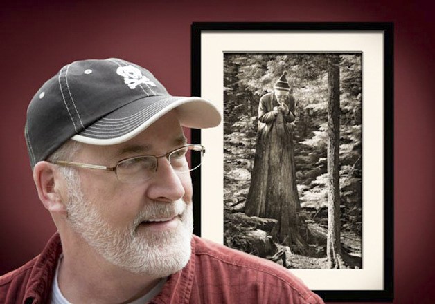 Doug Sims carefully blended a vintage photo he took as a teen with a digital shot of the present to create ‘Old Growth