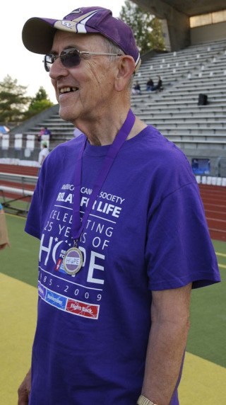 Cancer survivor Dick Richards takes in the festivities.