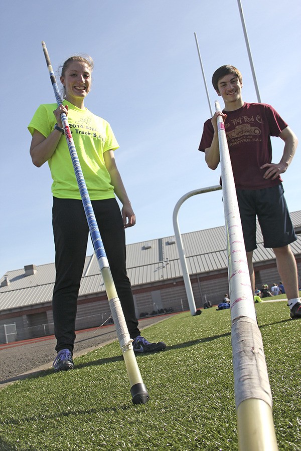 Sophomore Emily Ramey and junior Keegan Provo are hoping to vault their way the Washington State 3A championships.