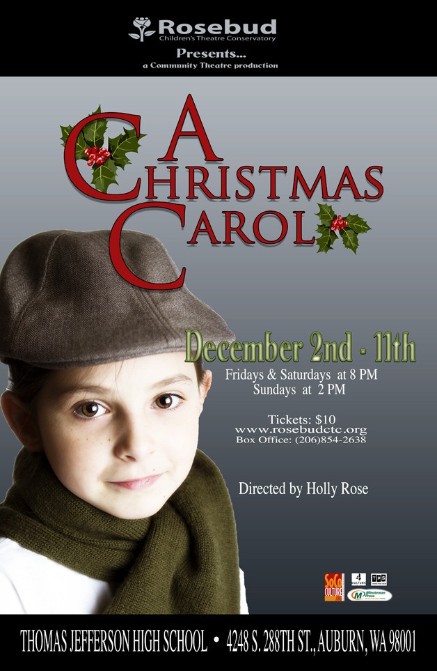 The Federal Way-based Rosebud Children's Theatre Conservatory presents Charles Dickens' classic tale of a miserly man who learns the true meaning of Christmas is a beloved event for many generations.
