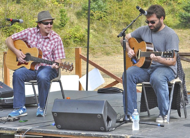 Science! performs for the Hops and Crops Brew Festival at Mary Olson Farm last Saturday.