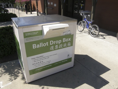 Today's primary is mail-only and ballots in their signed ballot envelopes must be postmarked today or put in a special drop box in front of the Auburn Library at 1102 Auburn Way S. by 8 p.m.