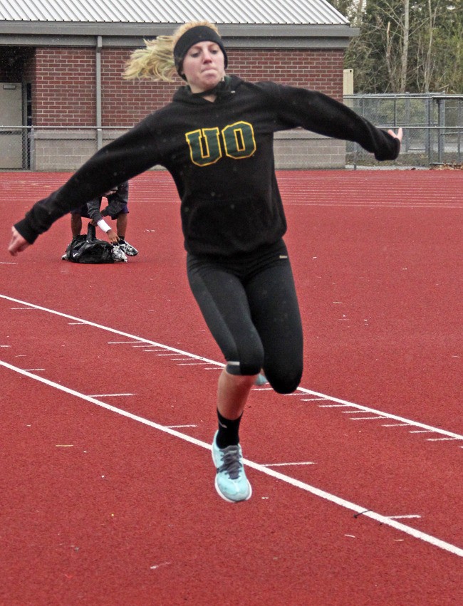 Auburn Riverside senior Ali Rodseth is looking to punch her ticket to the state meet in the long and triple jumps.