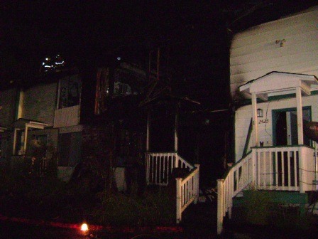 Fire damaged a two-story fourplex at 2427 Poplar St. SE in Auburn. Everyone evacuated safely. There were no reported injuries.
