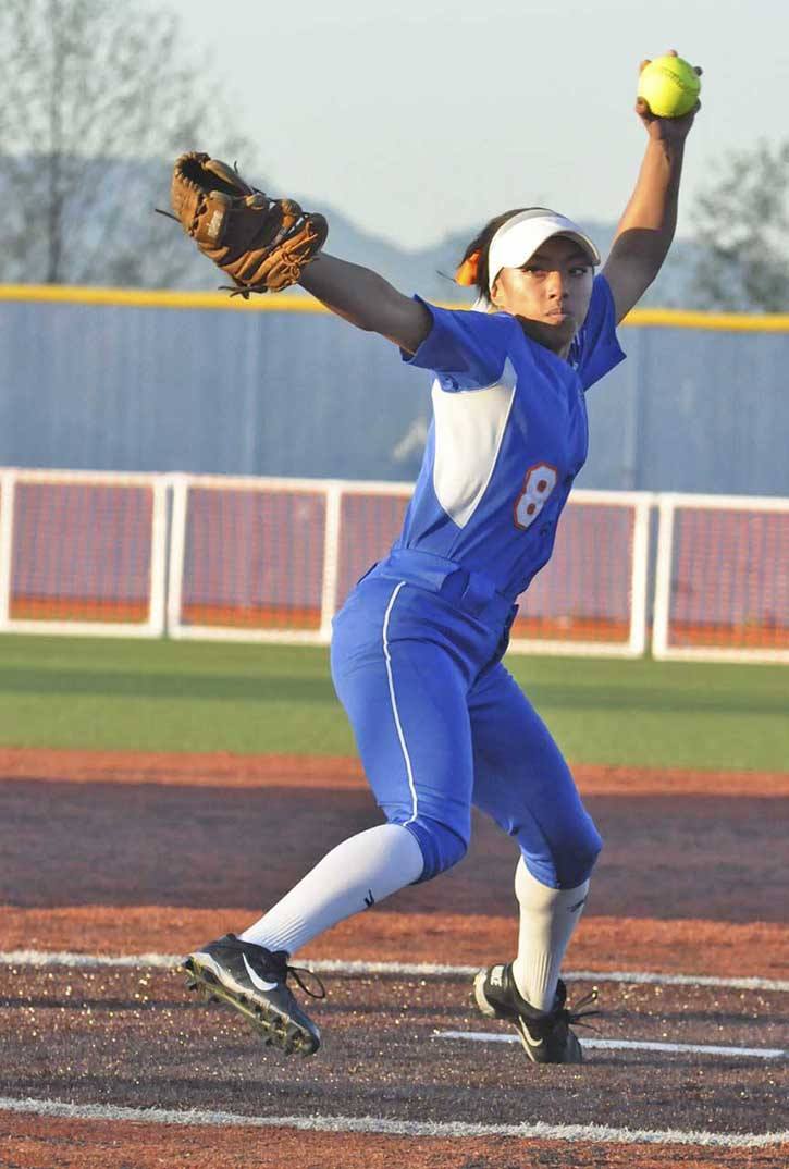 Auburn Mountainview’s Zoe Collins has been the Lions’ top starting pitcher this season.