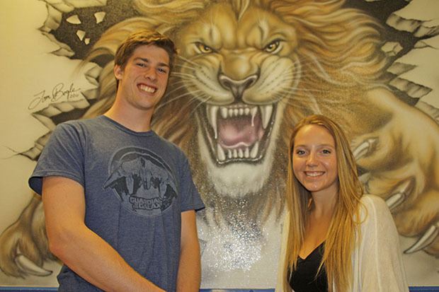 Lion leaders: Luke Lavine and Taylor Shirley excelled in and out of the classroom at Auburn Mountainview.