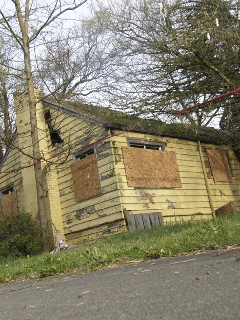 A condemned house with a sad history caught fire last week