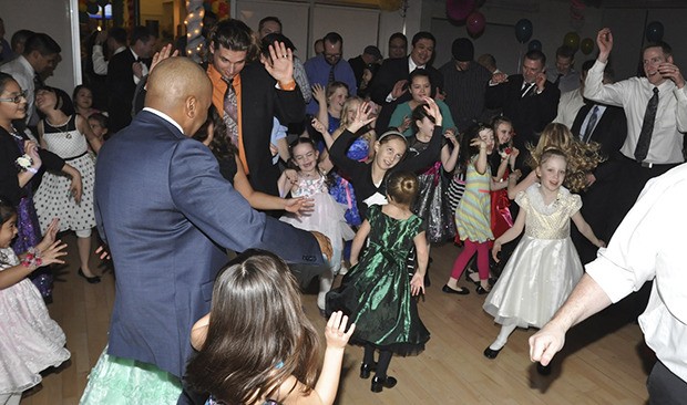 The dance floor becomes full at the Daddy Daughter Date Night last weekend. The Auburn Parks