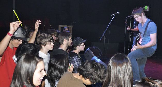 Sub Rocket performs at the Rock-A-Thon concert at the Auburn Avenue Theater last weekend. Several bands took to the stage to rock the young crowd.