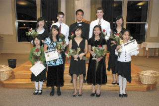 The winners in Covington’s piano competition included Pearl Lam