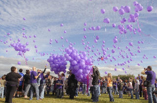 An estimated 700 balloons were released from the grounds at Arthur Jacobsen Elementary School last Friday in a tribute to Mara Adams
