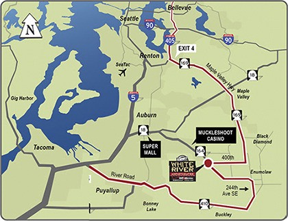 White River Amphitheatre highly recommends that concert-goers follow these suggested directions. While it might appear longer – drivers will save time by avoiding traffic congestion through Auburn.