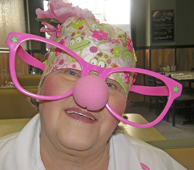 Auburn’s Gaylyn Shoemaker comes dressed for the opportunity to spread her brand of good humor to the people she touches.