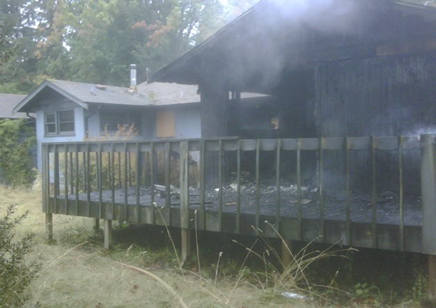 VRFA firefighters quickly doused a fire that destroyed an Auburn home located at 29926 118th Ave. SE.