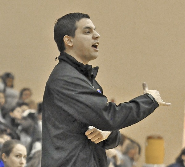 New Auburn Mountainview girls basketball head coach Dustin DePiano in action.