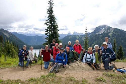 Senior hikers from the Auburn area recently covered the Naches Loop trail along the east side of Mount Rainier. The day hike provided many breathtaking scenes