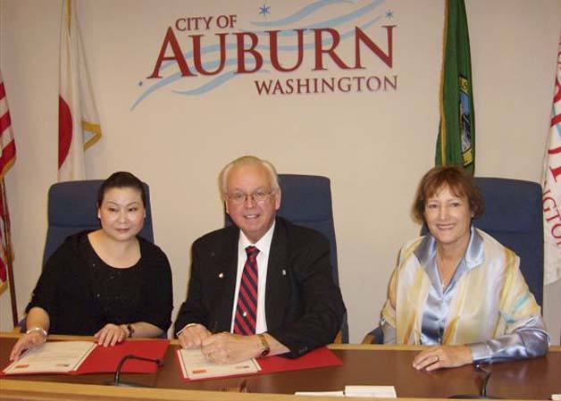 Mayor Pete Lewis signed a letter of intent last week to establish a friendship exchange with the City of Guanghan
