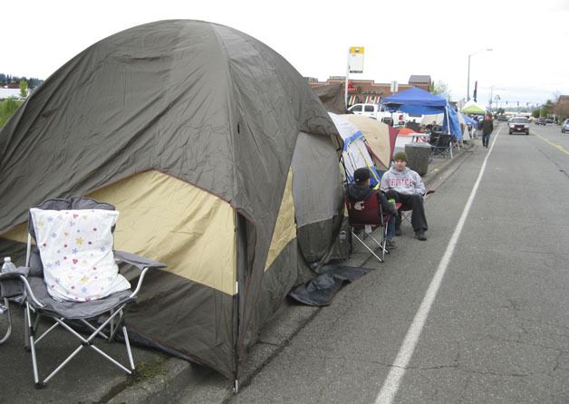 Candidates began to pitch tents along D Street Northeast and prepare for the long overnight wait in hopes of applying for possible openings at the VRFA early Friday morning.