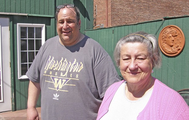 Ernesto Nardone and his mother