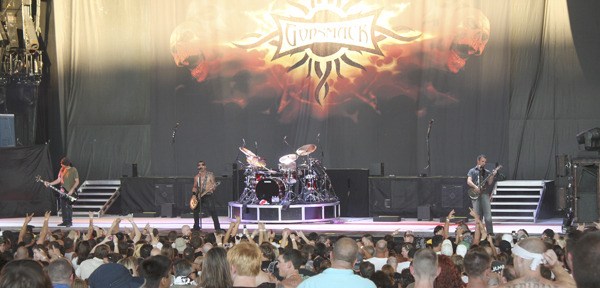 Godsmack performs at the White River Amphitheatre at last year's CrueFest 2. Godsmack returns this Saturday as the headliner of KISW 99.9 FM's Pain In the Grass.