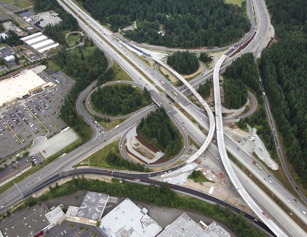 The first new flyover ramp