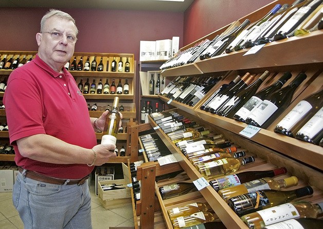 Auburn’s Jim Wilson stocks a growing inventory of domestic and imported wines and beers at his business.