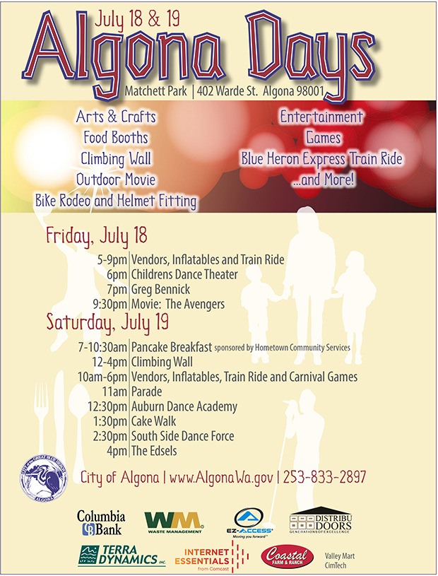 Algona Days comes to the park July 1819 Auburn Reporter