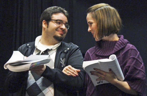 Terry Tibadeaux and Tamie Rogers practice their lines during the Auburn Community Players rehearsal of “Into the Woods”
